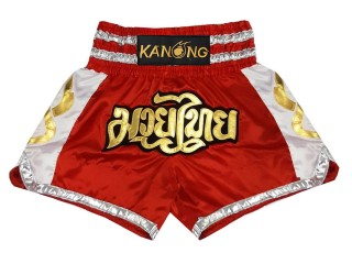 Kanong Muay Thai-Box Nadrág : KNS-141-Piros 